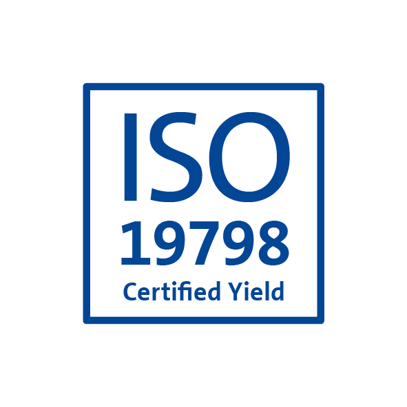 Certified Yield according to ISO 19798