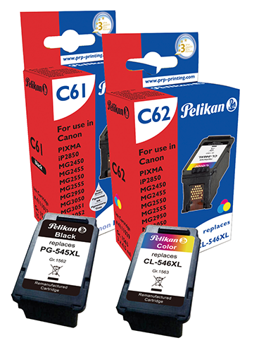 Pelikan Tintenpatrone ersetzt Canon PG-545XL/CL546XL Multi-Pack Schwarz &  Dreifarbig - Pelikan