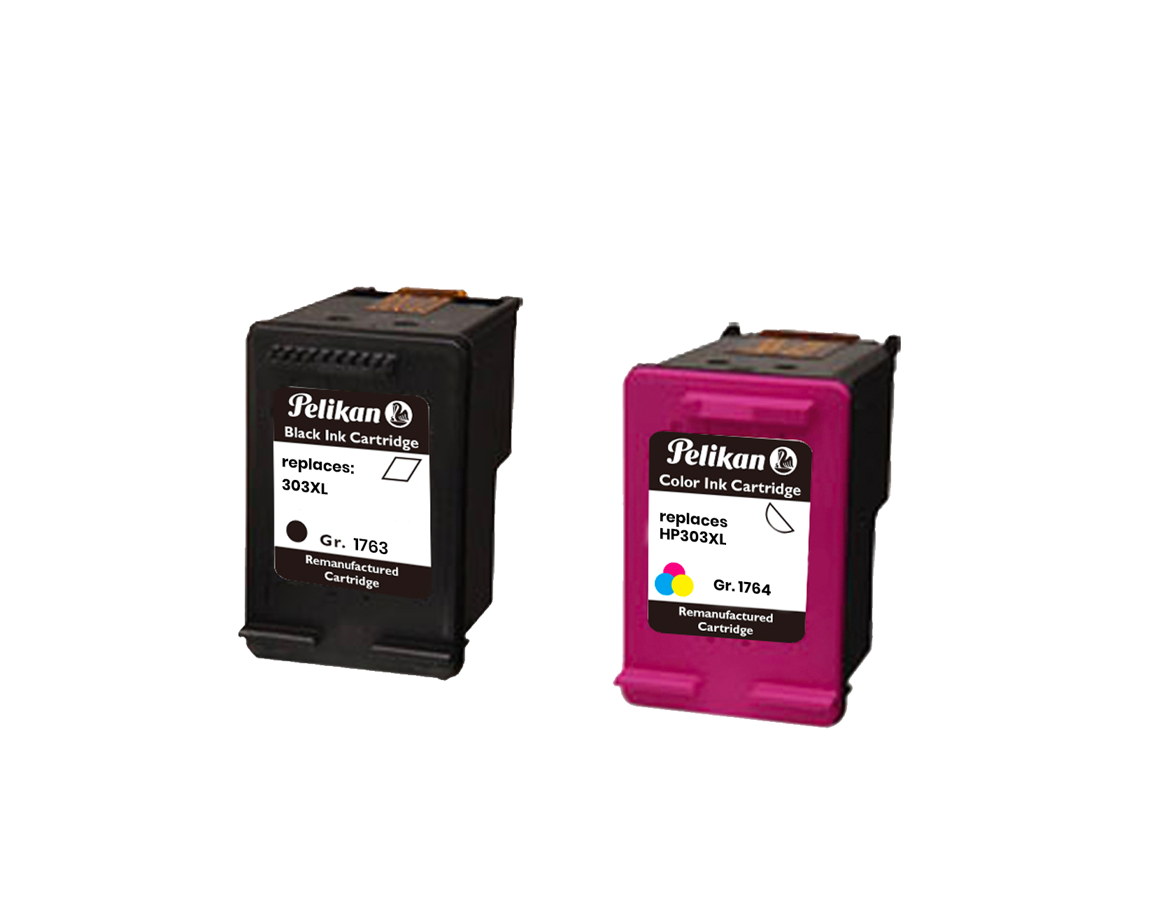 Pelikan Tintenpatrone ersetzt HP 303XL - (3YN10AE) Dreifarbig Multi-Pack & Pelikan Schwarz