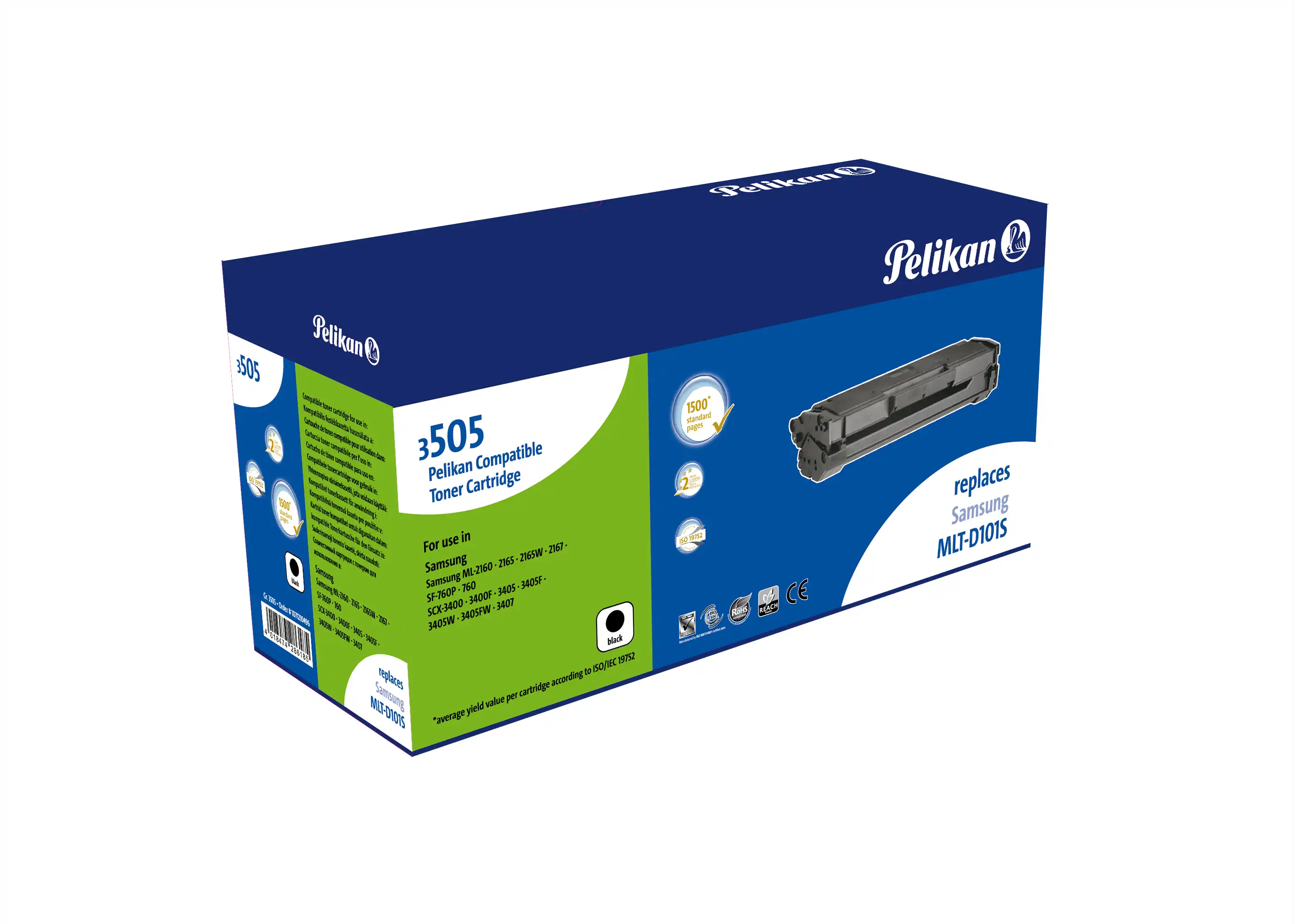 Pelikan Laser Toner Replaces Samsung Mlt D101s Black Pelikan