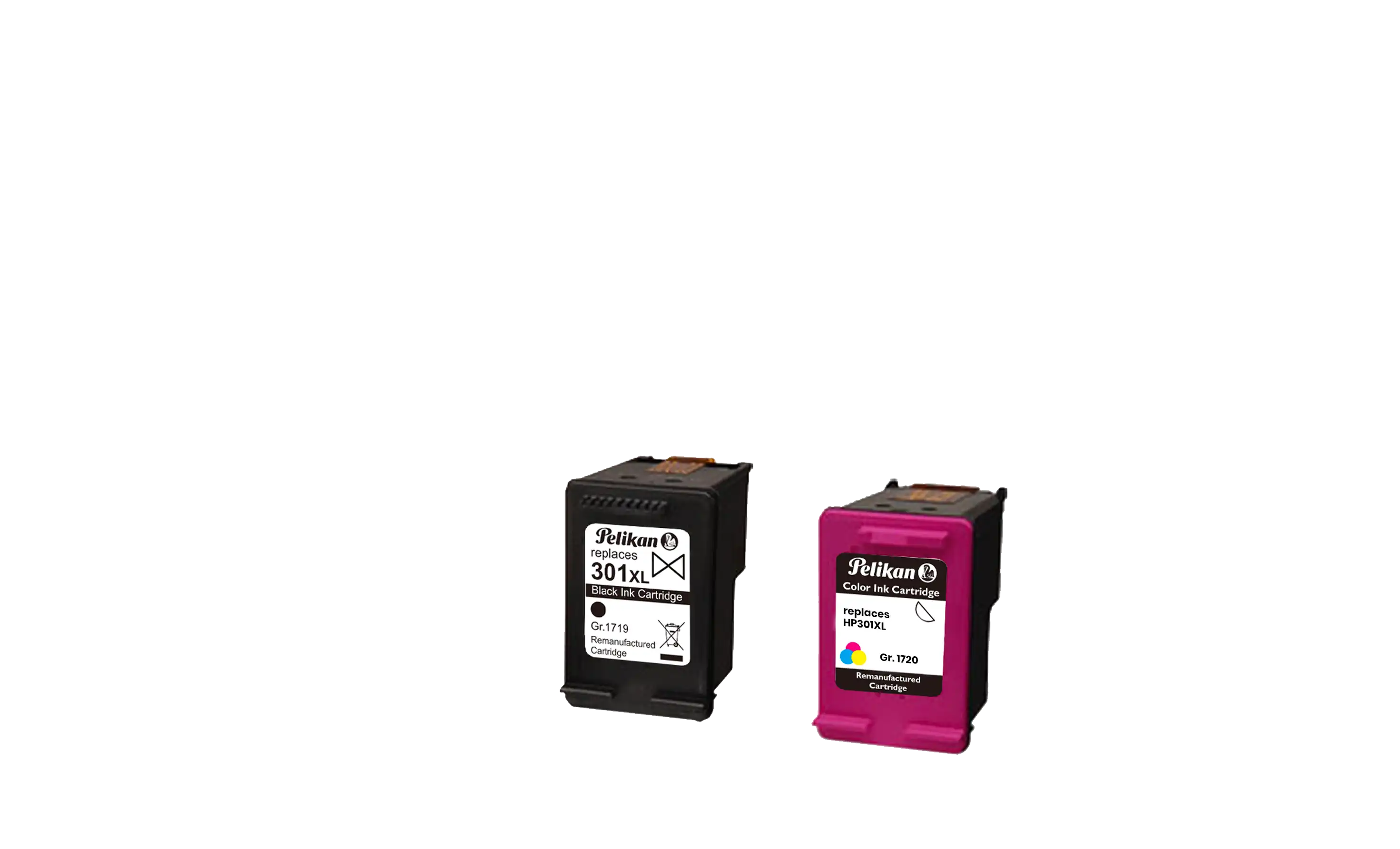 Pack cartouches d'encre 301XL noir et 3-couleurs compatibles HP
